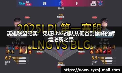 英雄联盟纪实：见证LNG战队从低谷到巅峰的辉煌逆袭之路