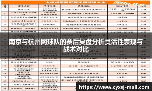 南京与杭州网球队的赛后复盘分析灵活性表现与战术对比